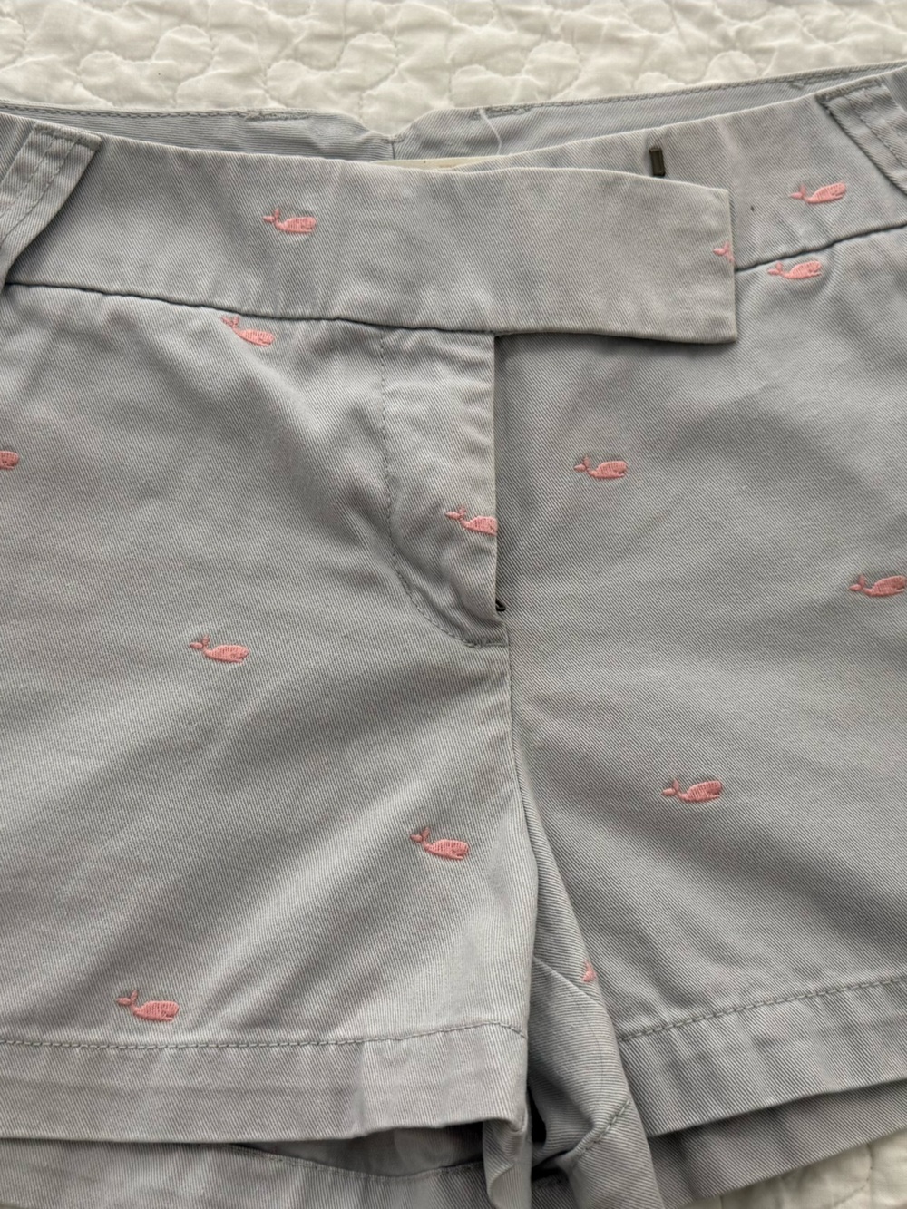 JCrew chinos Gray Cotton Shorts with whale 🐳 accent